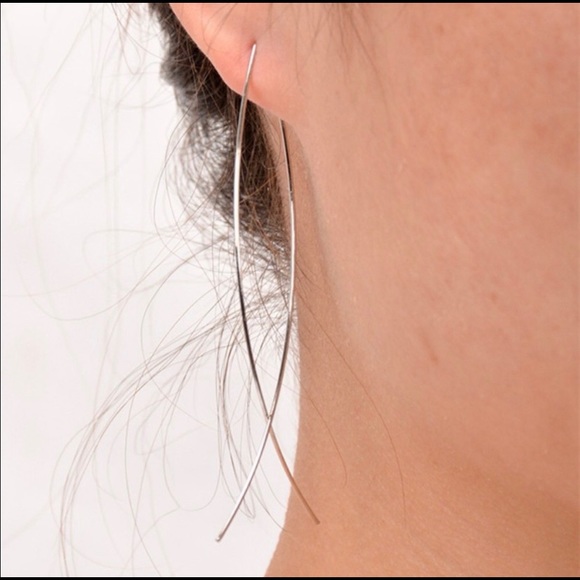 Fish Shape Wire Earrings - Picture 1 of 3